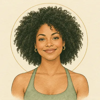 Mulher de cabelo crespo