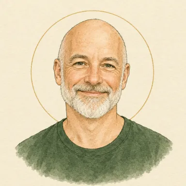 Homem careca de barba branca